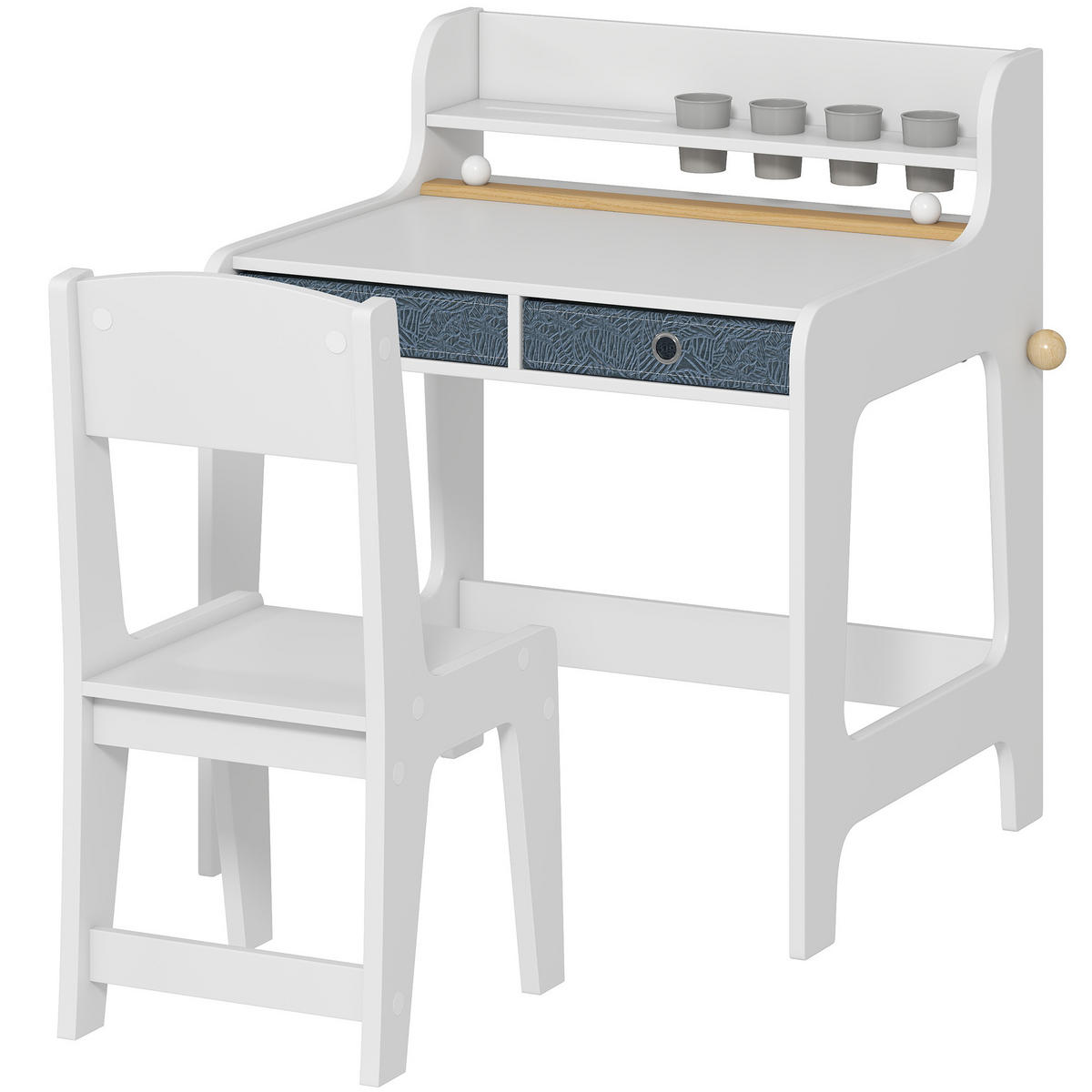 KINDERSCHREIBTISCH DE-17541 Weiß - Weiß, Holzwerkstoff (62.8/73.8/55.6cm) - ComfortXL