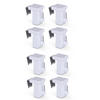 KLEMMTRÄGER für Vitragestangen 8er Pack - Weiß, Kunststoff (2/4/4cm) - Bestlivings