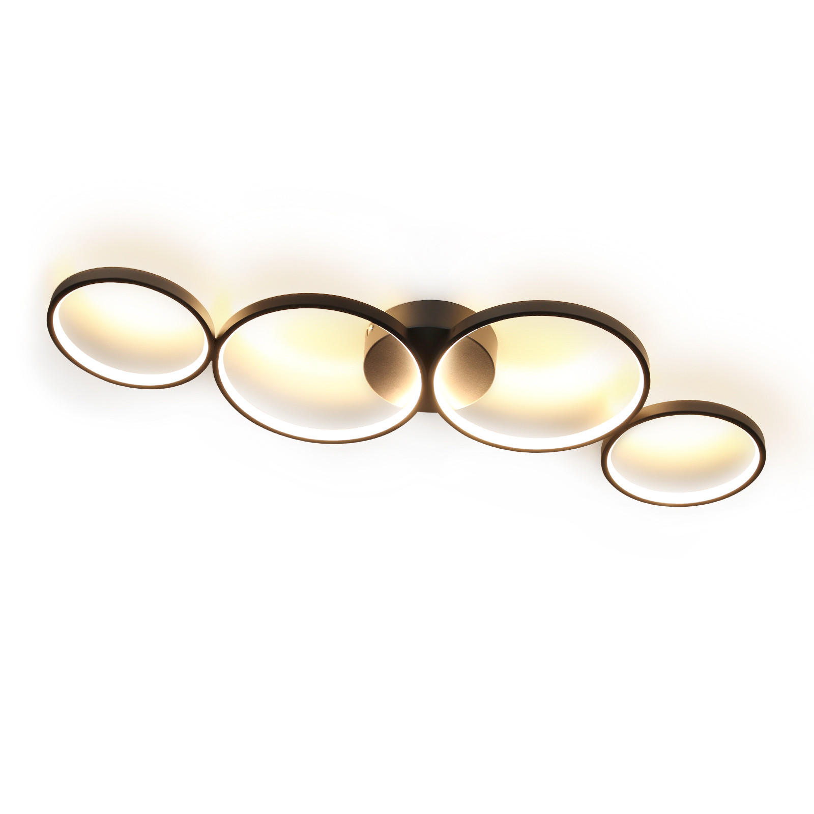 LED-DECKENLEUCHTE Maltby 100/35.5/5.8 cm - Schwarz, Metall (35.5/100/5.8cm) - Nettlife
