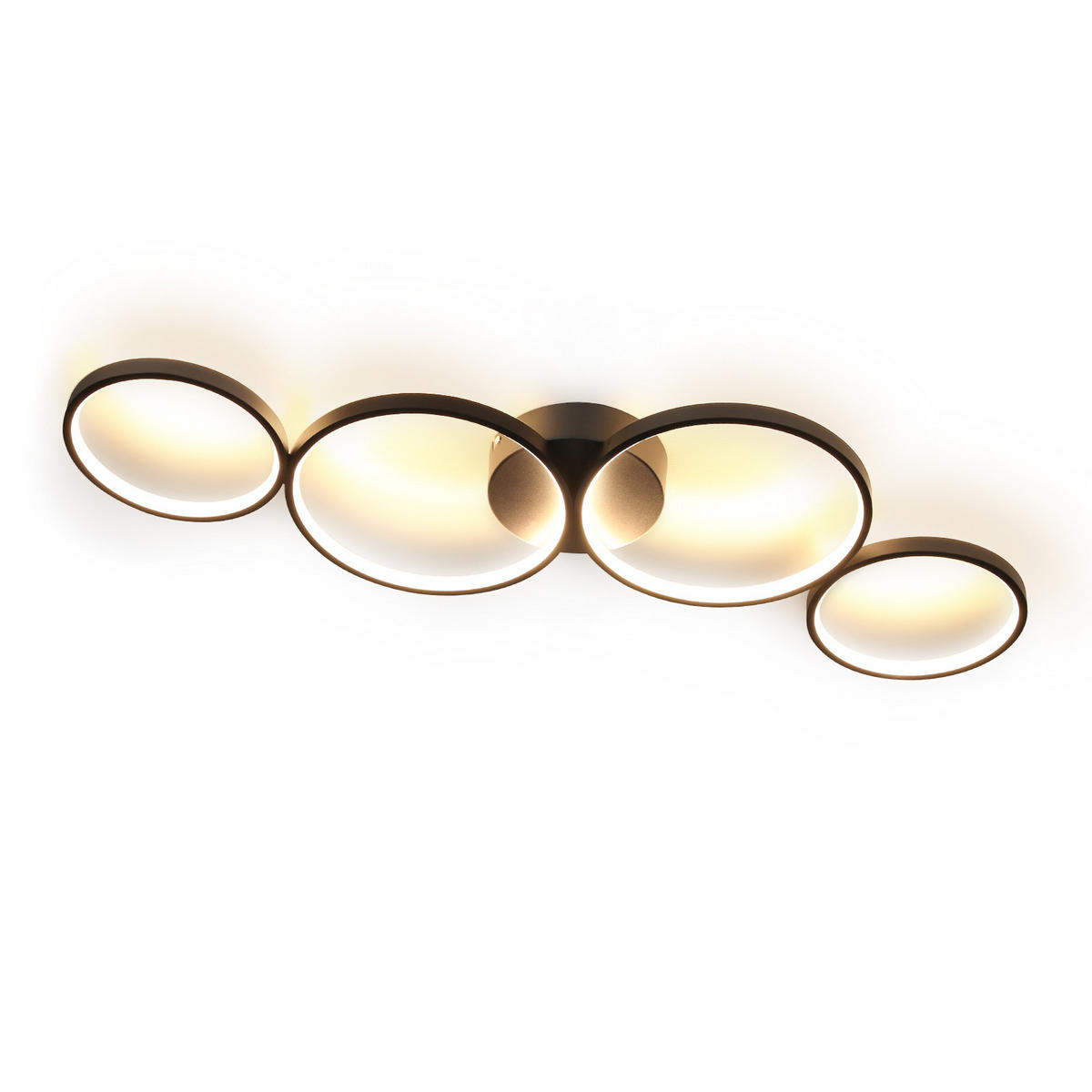 LED-DECKENLEUCHTE Maltby 100/35.5/5.8 cm - Schwarz, Metall (35.5/100/5.8cm) - Nettlife