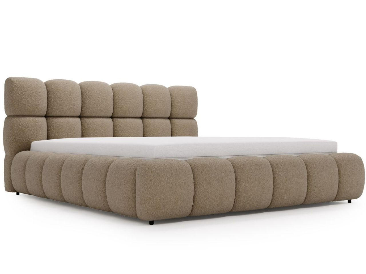 POLSTERBETT Modo 160x200 Bouclé-Stoff Braun - Braun, Textil (160/200cm) - Graingold