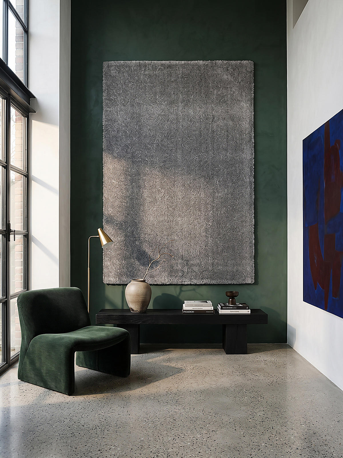 TEPPICH Hochflor ZINAL Uni Polyester Grau 80 x 150 cm - Grau, Textil (80/150cm) - KADIMA DESIGN