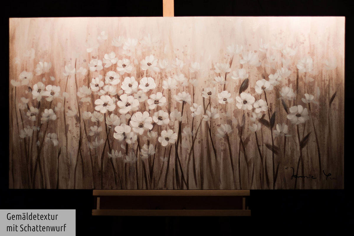 ACRYLBILD HANDGEMALT 120/60 cm - Beige, Holz/Textil (120/60cm) - KUNSTLOFT