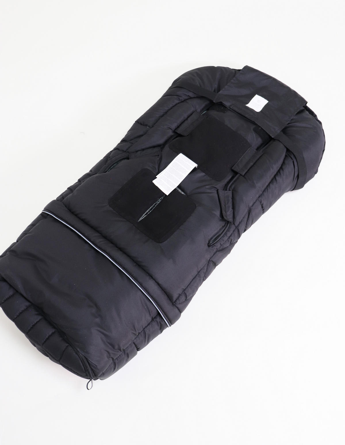 KINDERWAGEN-FUSSSACK Moony 2in1, Sherpa Fleece grey, black - Schwarz, Textil (48/10/105cm) - Kaiserbaby