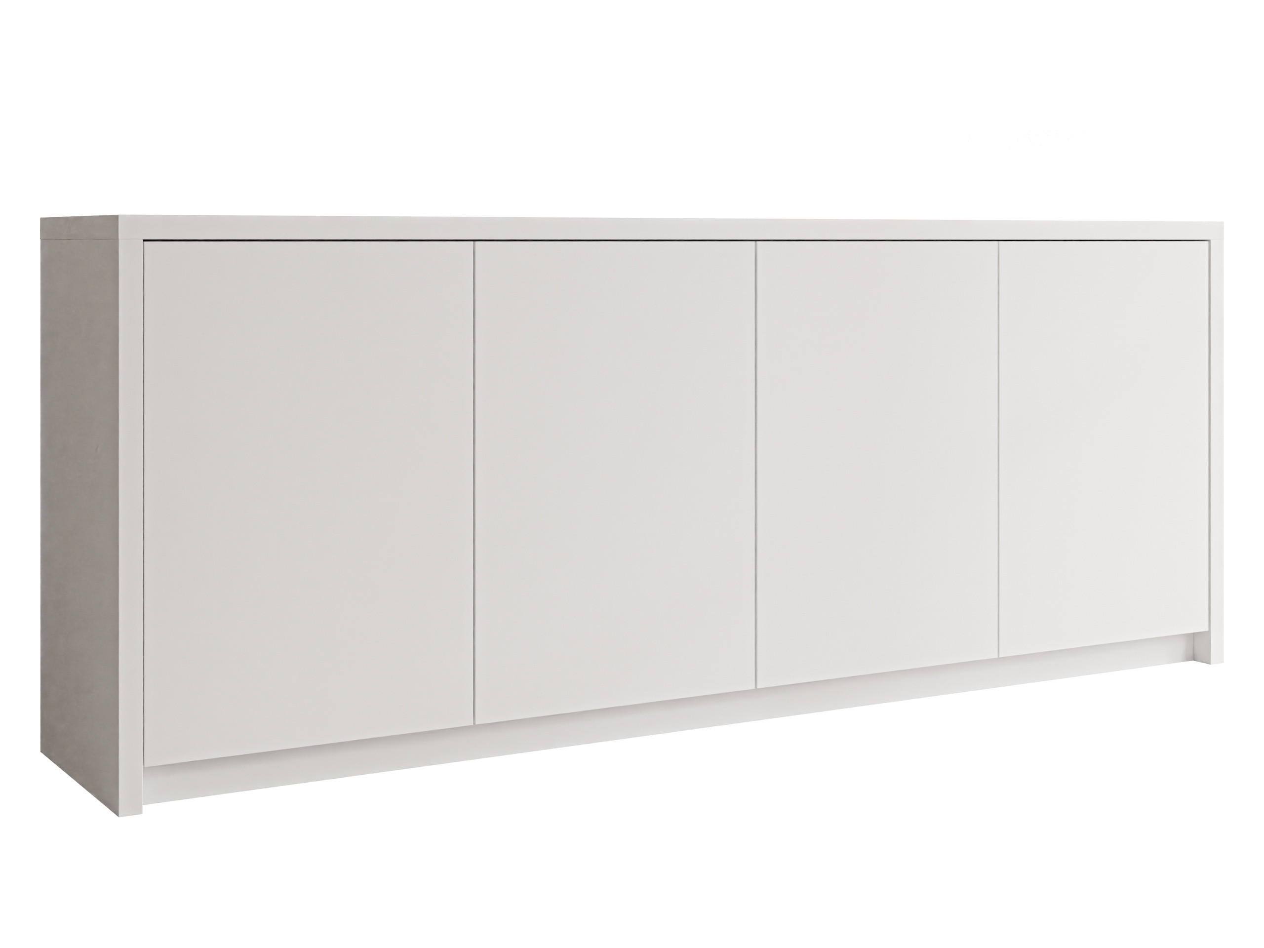 COMODĂ Solid 4D - alb/negru, material plastic/compozit lemnos (198/79/40cm) - MIRJAN24