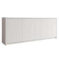 COMODĂ Solid 4D - alb/negru, material plastic/compozit lemnos (198/79/40cm) - MIRJAN24