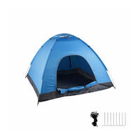 POP-UP stan na pláž - modrá, textil/plast (200/200cm) - Relaxdays