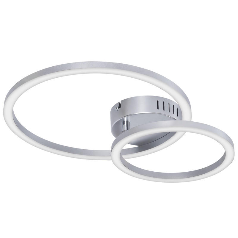 LED stropna svjetiljka 30x40,5x6,7 cm - srebrne boje, plastika (40.5/30/6.7cm) - Nettlife