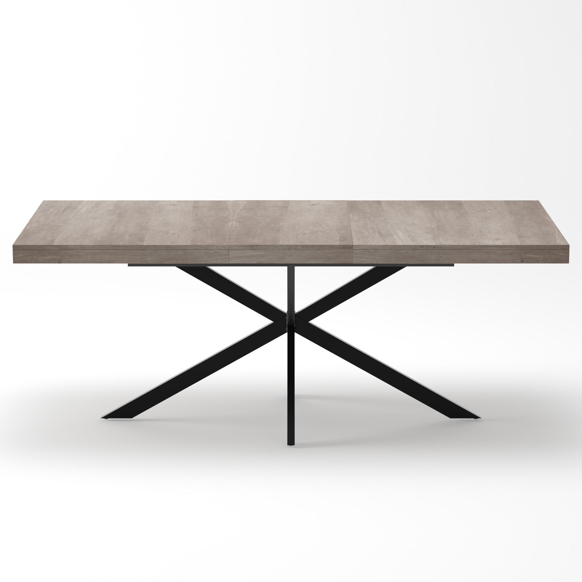 AUSZIEHTISCH Grau 140-180/80/76 cm - Grau, Holz (80/160/76cm) - PANGIVO