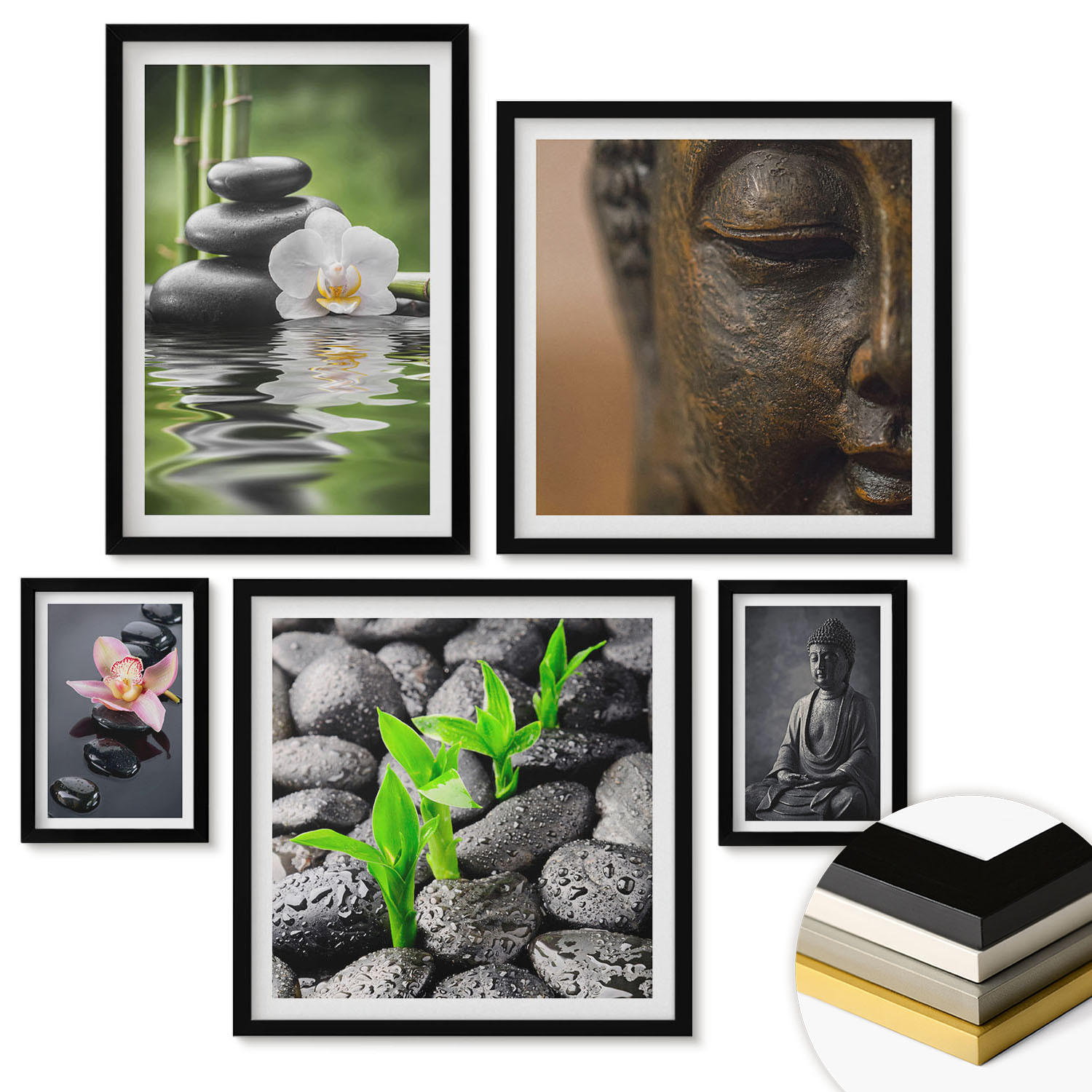 ArtPrintCave Wandbilder Schwarz 40x60 cm