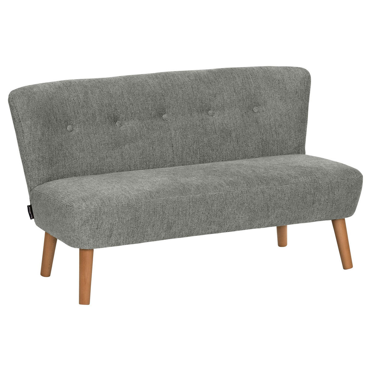 KINDERSOFA 2-Sitzer Katya Flachgewebe anthrazit - Anthrazit, Kunststoff (91/54/50cm) - 58aufmkessel
