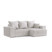 ROHOVÁ SEDAČKA SENSO, textil, Šedá - šedá/černá, dřevo/kompozitní dřevo (255/148cm) - AltaBeds
