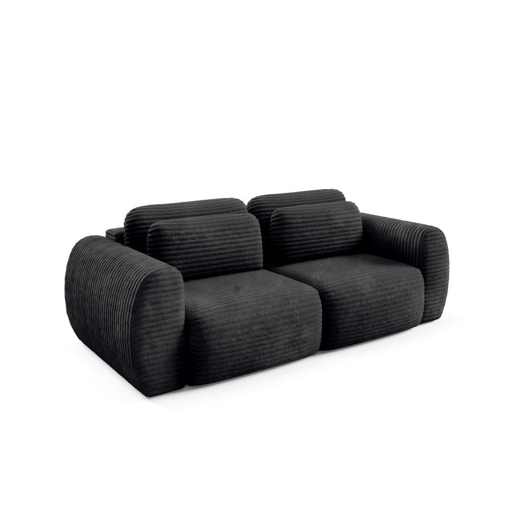 Thumbnail - Furnisell Schlafsofa, Schwarz, Textil, 266x95x110 cm, Wohnzimmer, Sofas & Couches, Schlafsofas