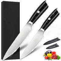 KÜCHENMESSERSET 2-teilig mit 13 cm Kochmesser und 9 cm Schälmesser aus Edelstahl - Silberfarben, Metall (23cm)