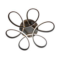 LED stropní svítidlo Naxis 50/50/9 cm - černá, kov (50/50/9cm) - Nettlife