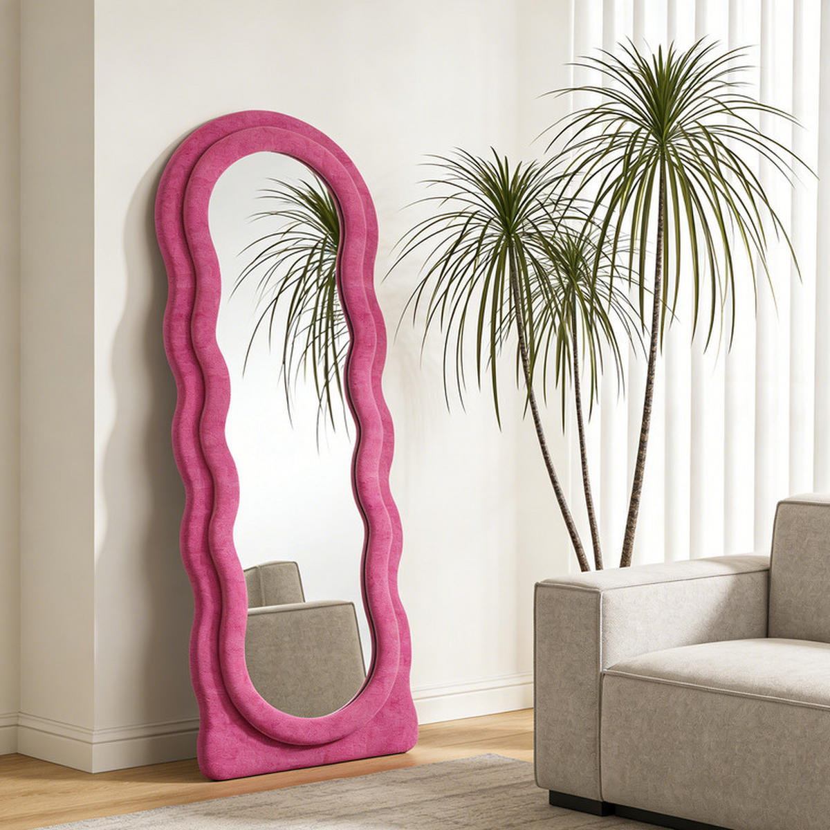 GANZKÖRPERSPIEGEL Rosa 160cm - Pink, Holz (5/160/60cm) - Nettlife