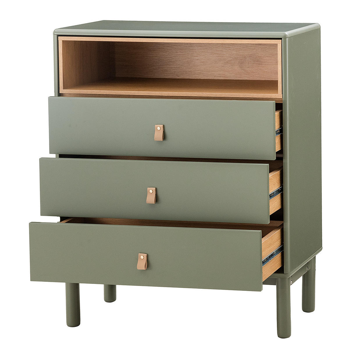 KOMMODE LINDALE - 80 CM - Olivgrün, Holzwerkstoff (80/100/40cm) - home24