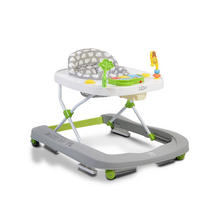 LAUFHILFE Zoo 2 in 1 grau Spielcenter, Schwenkräder vorne, hohe Rückenlehne - Grau, Kunststoff (57/54/67cm) - Moni