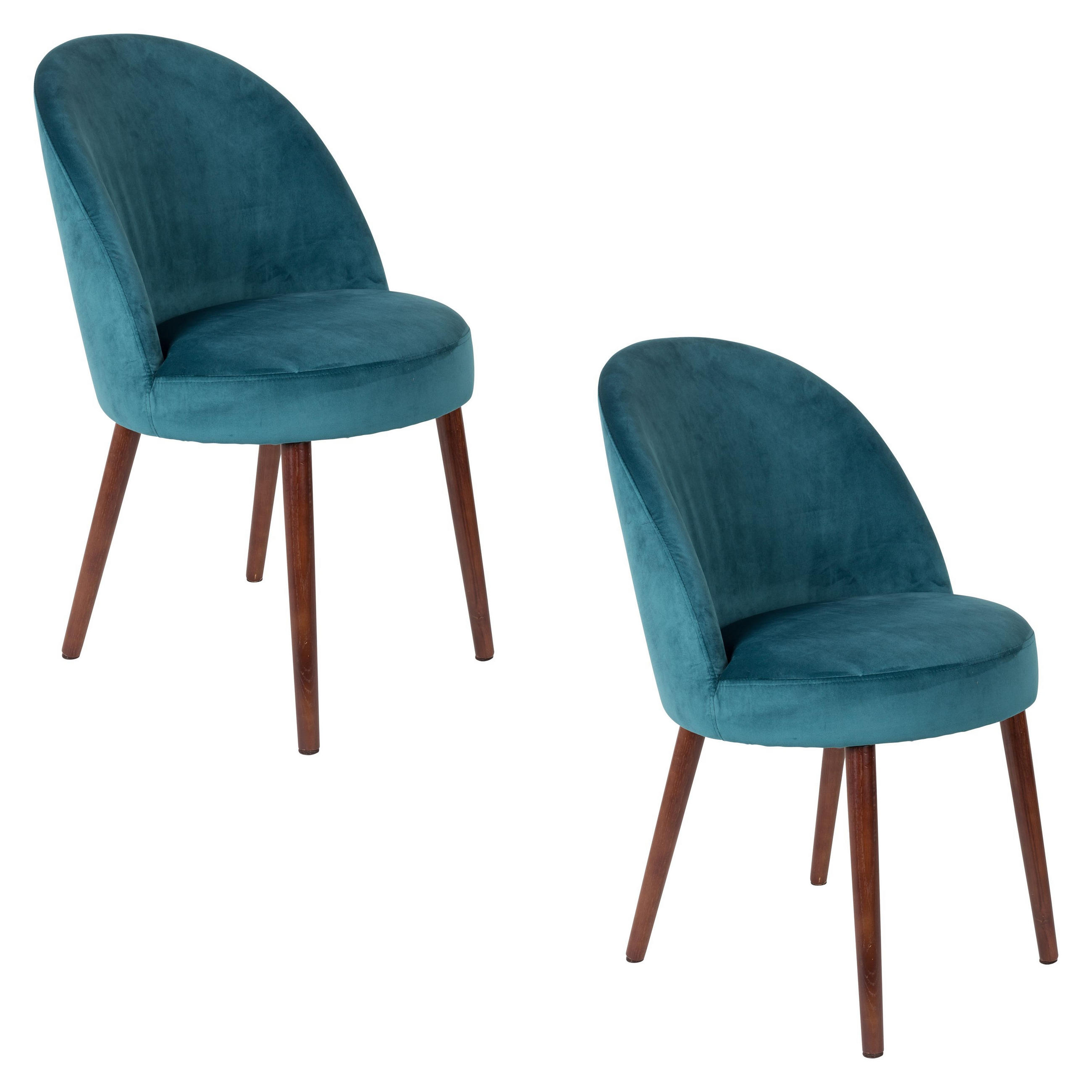 ESSZIMMERSTUHL Barbara Blau - 2 er Set - Blau, Textil (51/85.5/59cm) - Dutchbone