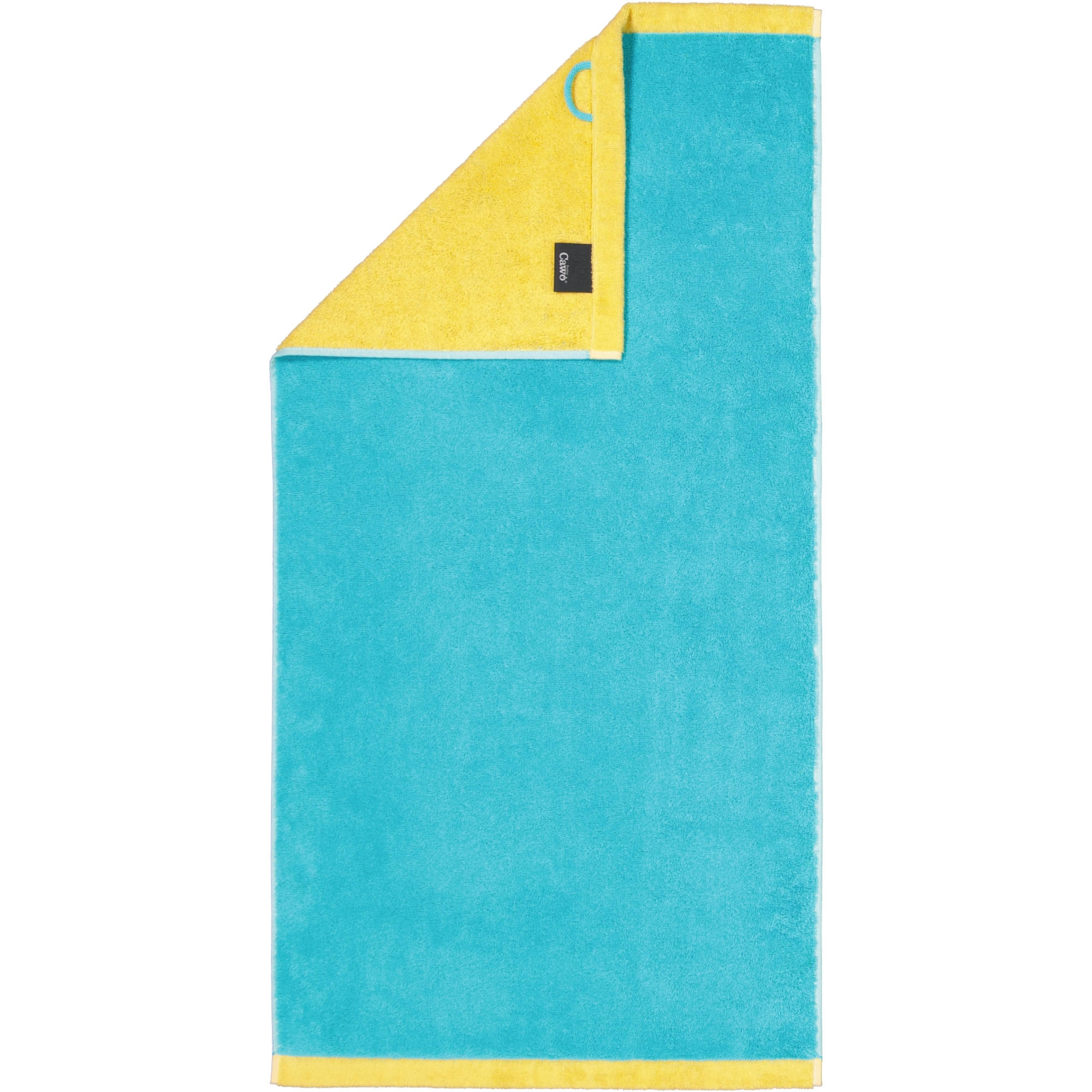 HANDTÜCHER LIFESTYLE SPLASH 7071 TÜRKIS/APRICOT - 15 - Blau, Textil (50/100cm) - Cawoe