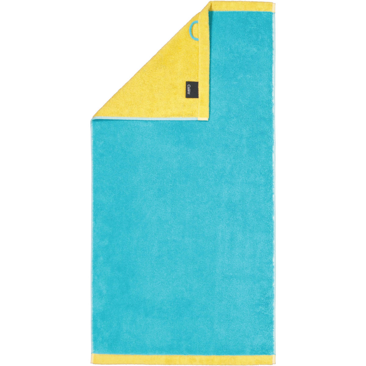 HANDTÜCHER LIFESTYLE SPLASH 7071 TÜRKIS/APRICOT - 15 - Blau, Textil (50/100cm) - Cawoe