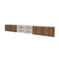 LOWBOARD VIRA-W 3x100x40x41 cm - Weiß / Katania - Eiche Wotan, Holzwerkstoff (300/40/41cm) - ALTDECOR