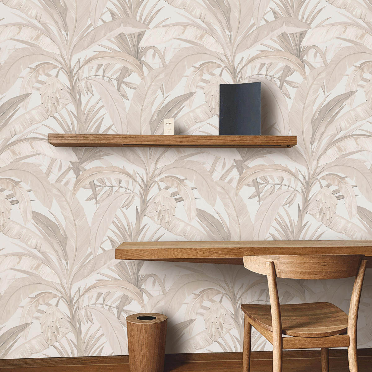 TAPETE Wald aus echtem Papier, 200x280cm, 8 Bögen - Beige, Papier (280/200cm) - WALLPAPERS4BEGINNERS