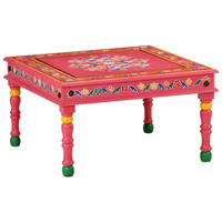 COUCHTISCH Rosa Handbemalt Massivholz Mango - Pink, Holzwerkstoff (54/54/30cm) - furnicato