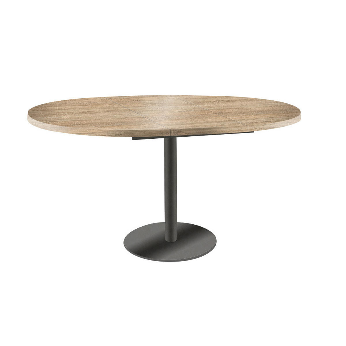 ESSTISCH Borte Sonoma Eiche / Graphit 100/138 / 100 / 76cm - Graphitfarben/Sonoma Eiche, Holz/Holzwerkstoff (100/100/76cm) - Feldmann-Wohnen