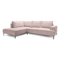 ECKSOFA May Rosa 275 × 44 × 195 cm - Rosa, Textil (275/44/195cm) - Pillovely