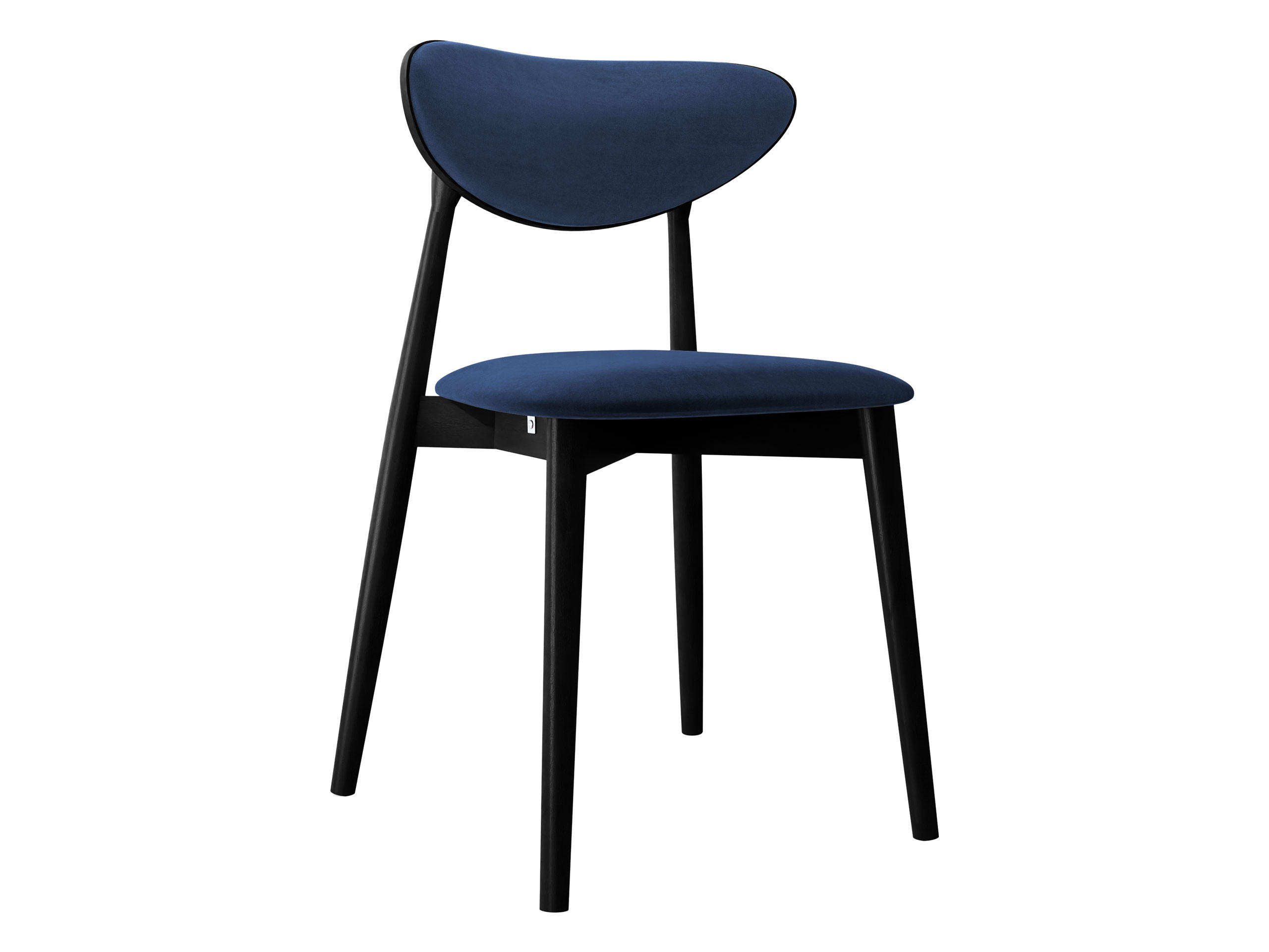 WOHNZIMMER STUHL KT65/C, Holzfarbe: Schwarz - Blau/Schwarz, Holz/Textil (48/80/49cm) - MIRJAN24