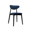 WOHNZIMMER STUHL KT65/C, Holzfarbe: Schwarz - Blau/Schwarz, Holz/Textil (48/80/49cm) - MIRJAN24