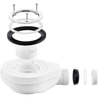 ABLAUFGARNITUR für Duschwanne mit Siphon, Weiß - Weiß, Kunststoff (11.5/19/7.1cm) - EMKE