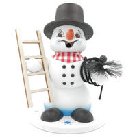 RAUCHFIGUR Schneemann Weiß Schornsteinfeger 19 cm - Multicolor, Holz (15/19/0.1cm)