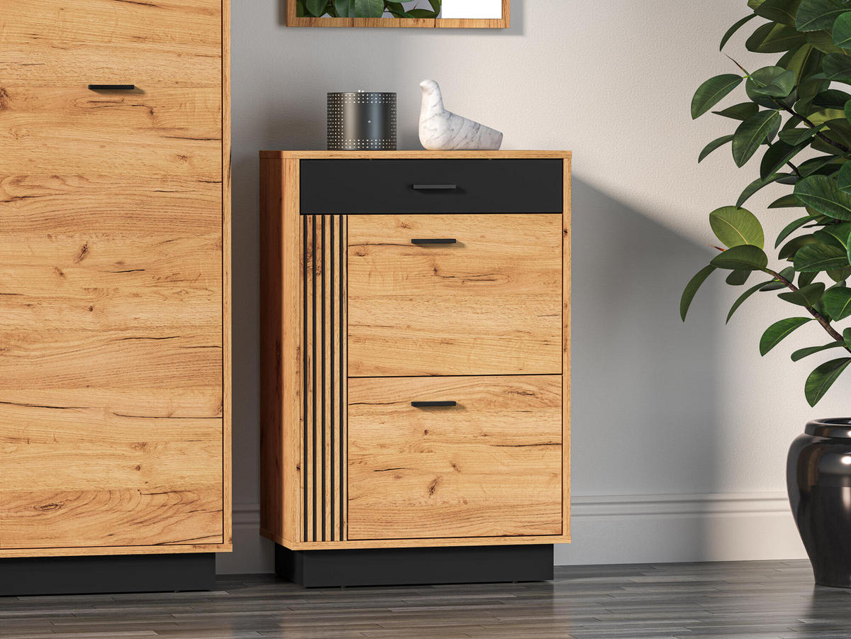 SCHUHSCHRANK VASCO Beige 60x34x91 cm - Beige, Holzwerkstoff (60/91/34cm) - FURNLUX