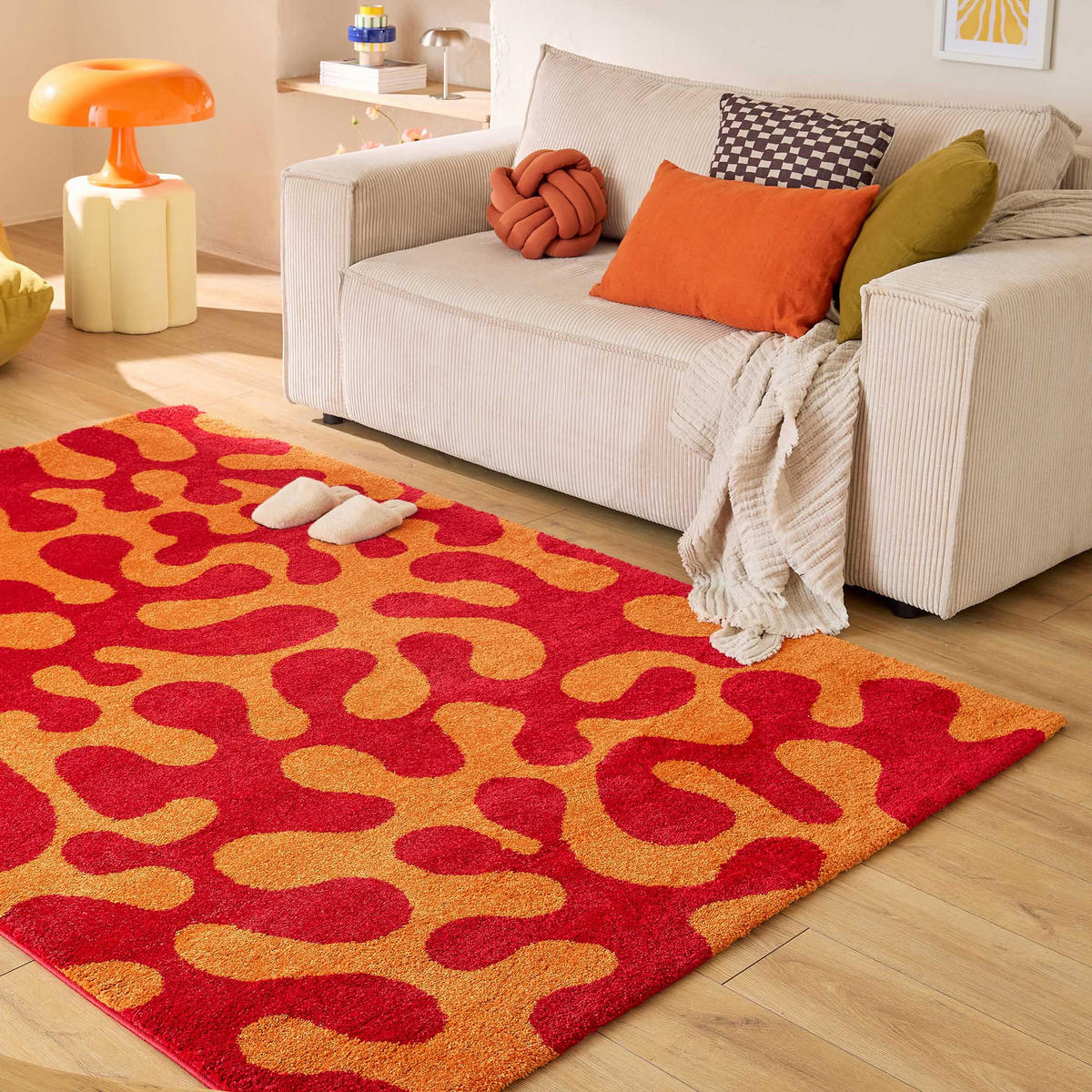 TEPPICH vintage abstrakt rot Groovy 80x140 cm - Rot, Textil (80/140cm) - Nazar Rugs