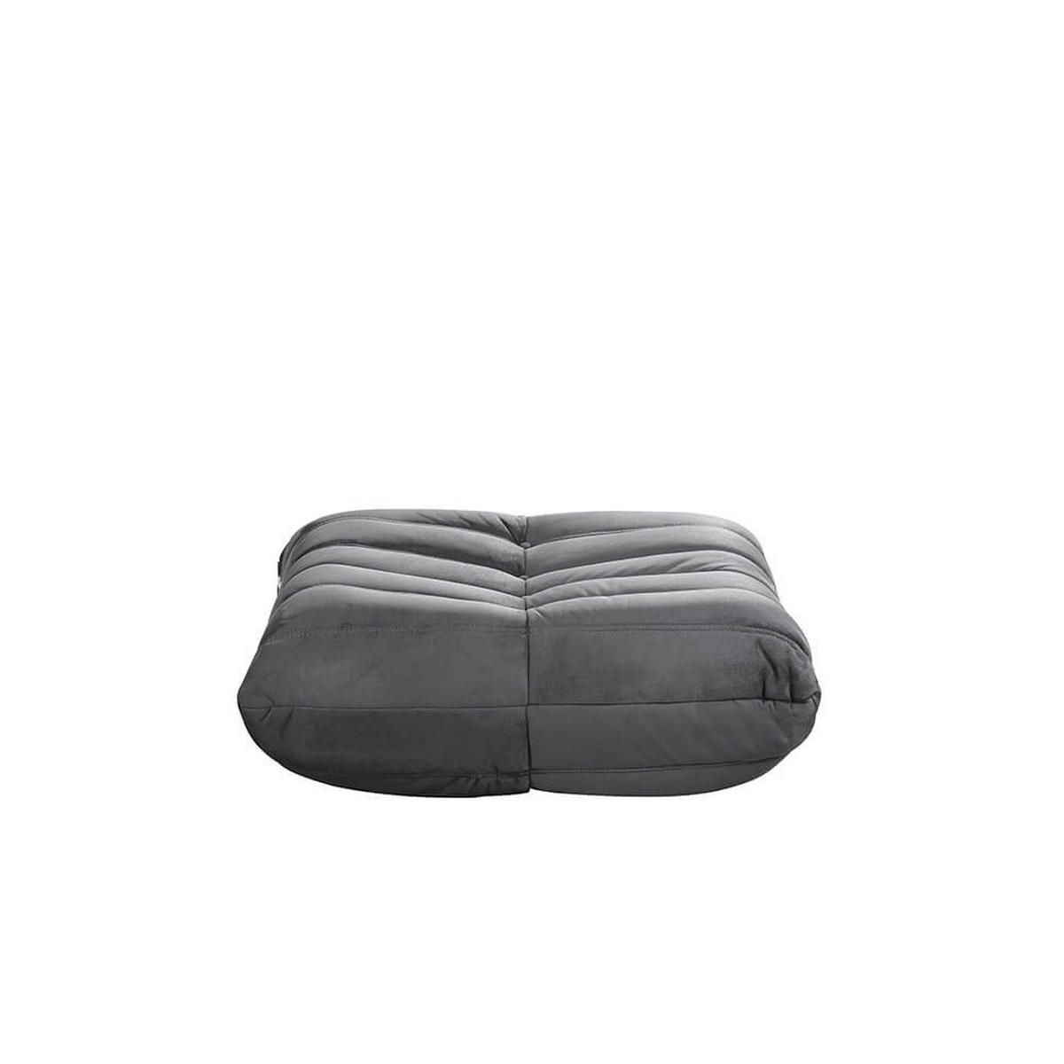 RELAXSESSEL mit Hocker CHILL - Anthrazit - Anthrazit, Kunststoff (102/70/87cm) - Home Deluxe