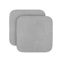 SITZKISSEN 38x38 cm Hellgrau 2er-Pack - Hellgrau, Kunststoff (38/38cm)