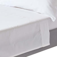 SATIN-BETTLAKEN ohne Gummizug, Bio-Baumwolle, Fadendichte 400 - Weiß, Textil (275/275cm) - Homescapes