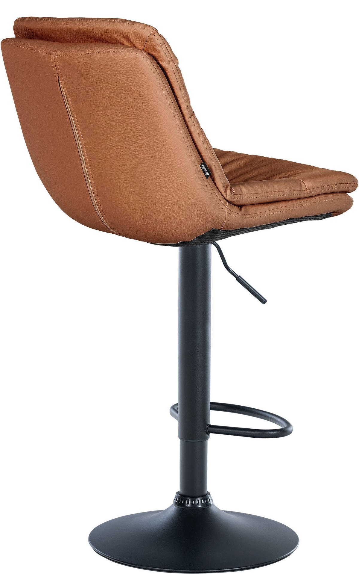 BARHOCKER Lederlook hellbraun - Hellbraun/Schwarz, Textil (46/92/54cm) - CLP