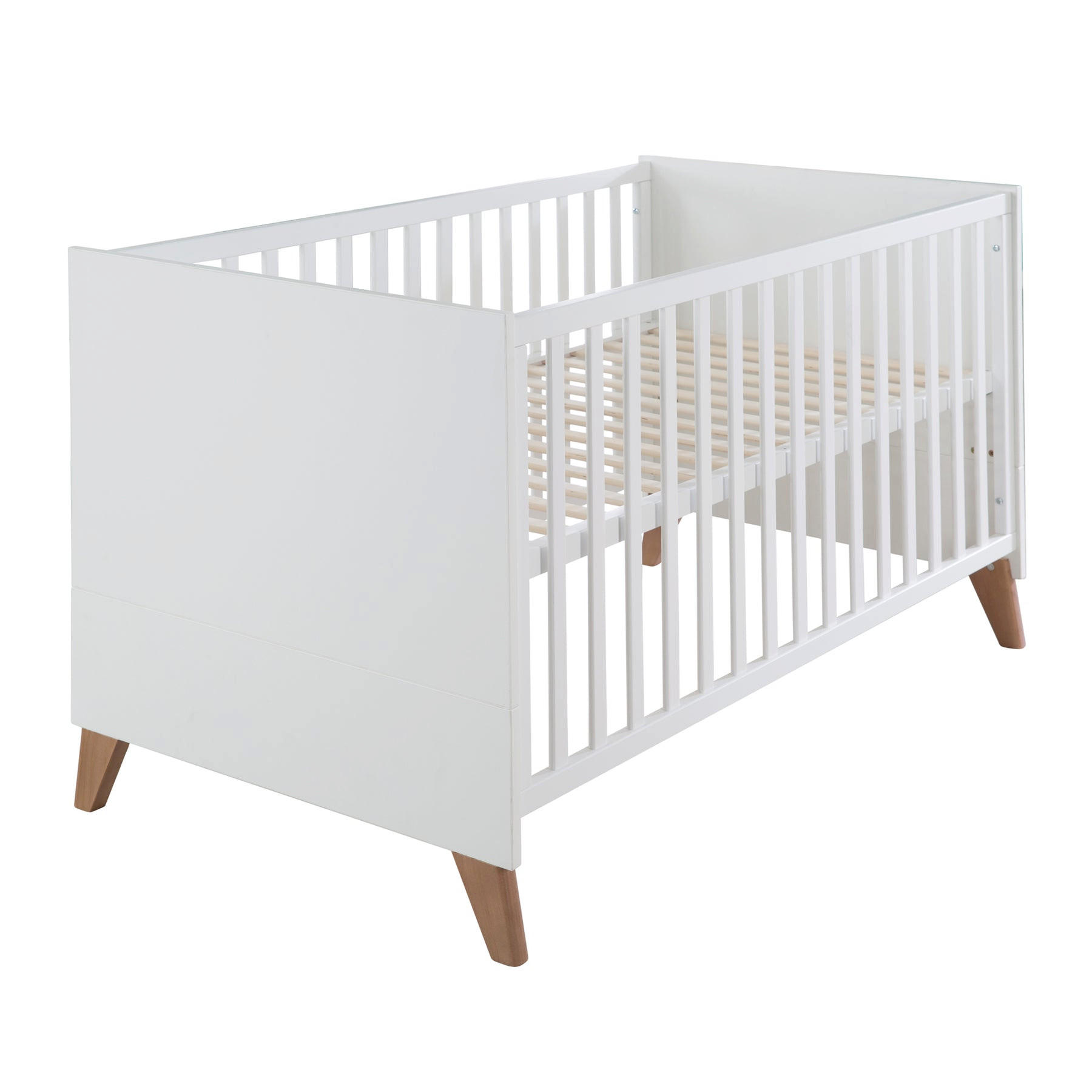 BABYBETT Ole 70 x 140 cm - Weiß, Holzwerkstoff (70/140cm) - Roba
