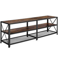 TV-REGAL Indianapolis,161 x 41,5 x 50,5 cm,Industrial Holz dunkel, rustikal - Rostfarben, Holzwerkstoff (41.5/50.5/161cm) - tectake