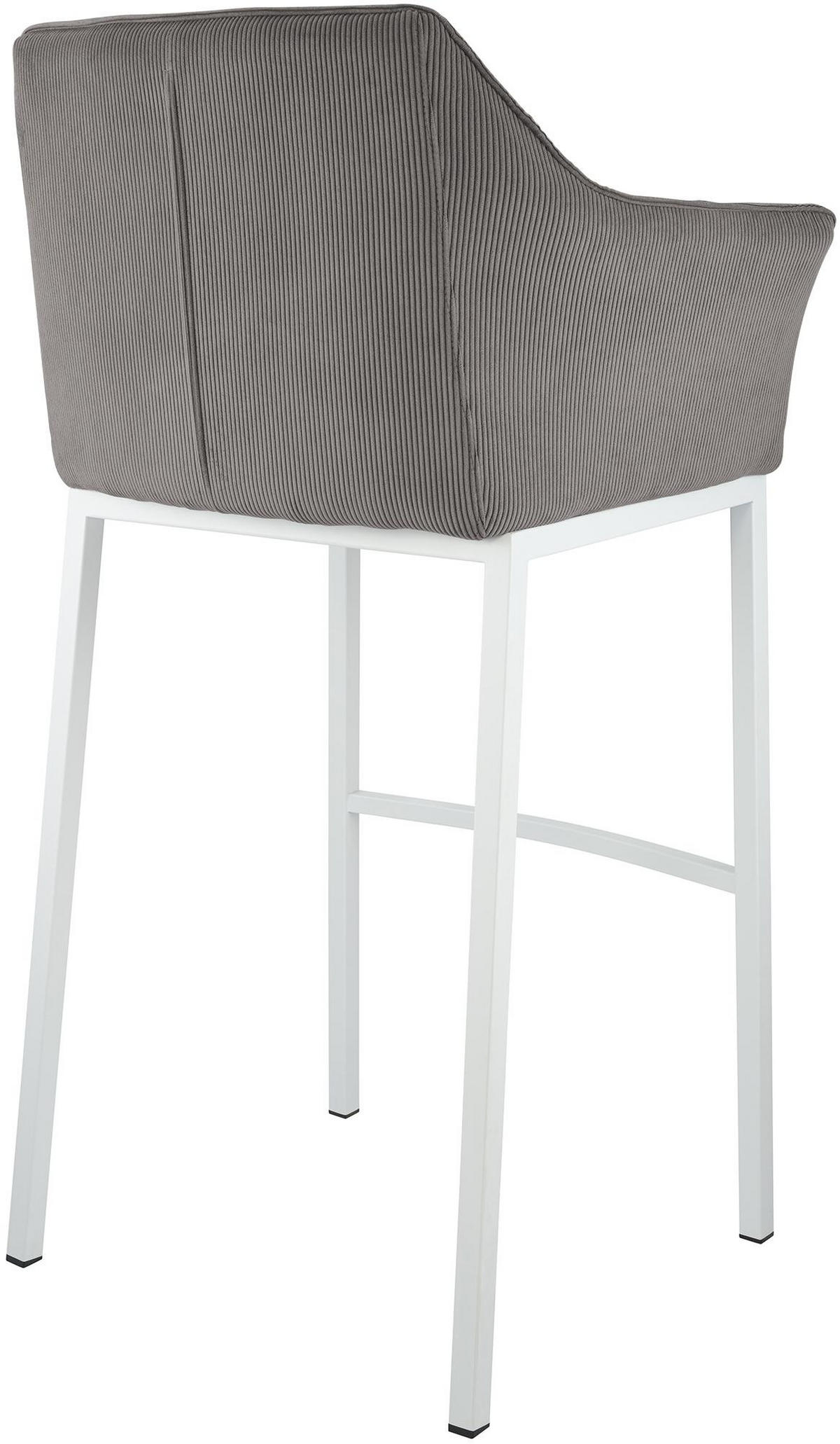 BARHOCKER Metall Taupe - Taupe/Weiß, Metall (64/110/48cm) - CLP