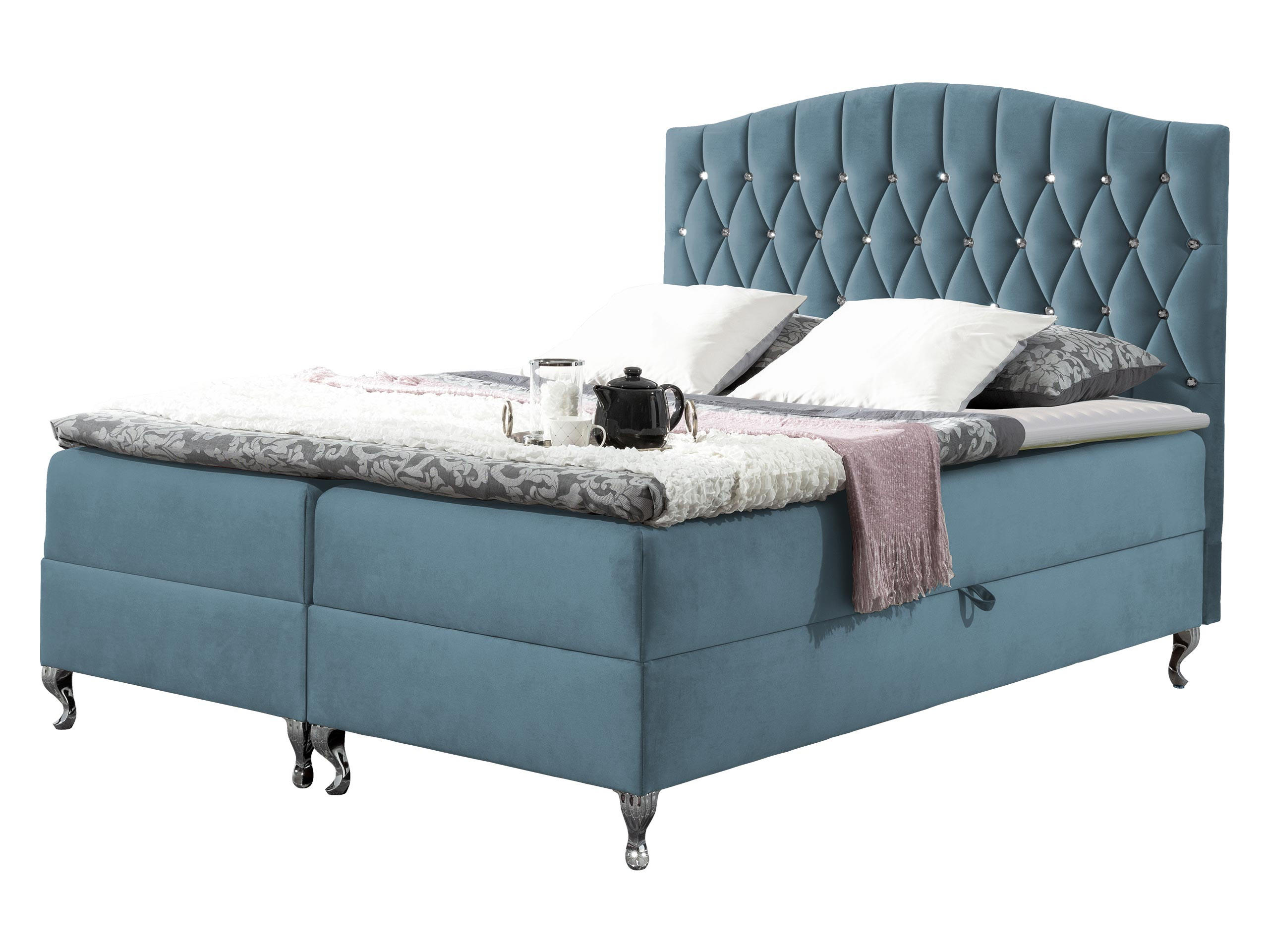BOXBETT Puerto - Hellblau, Holz (120/200cm) - MIRJAN24