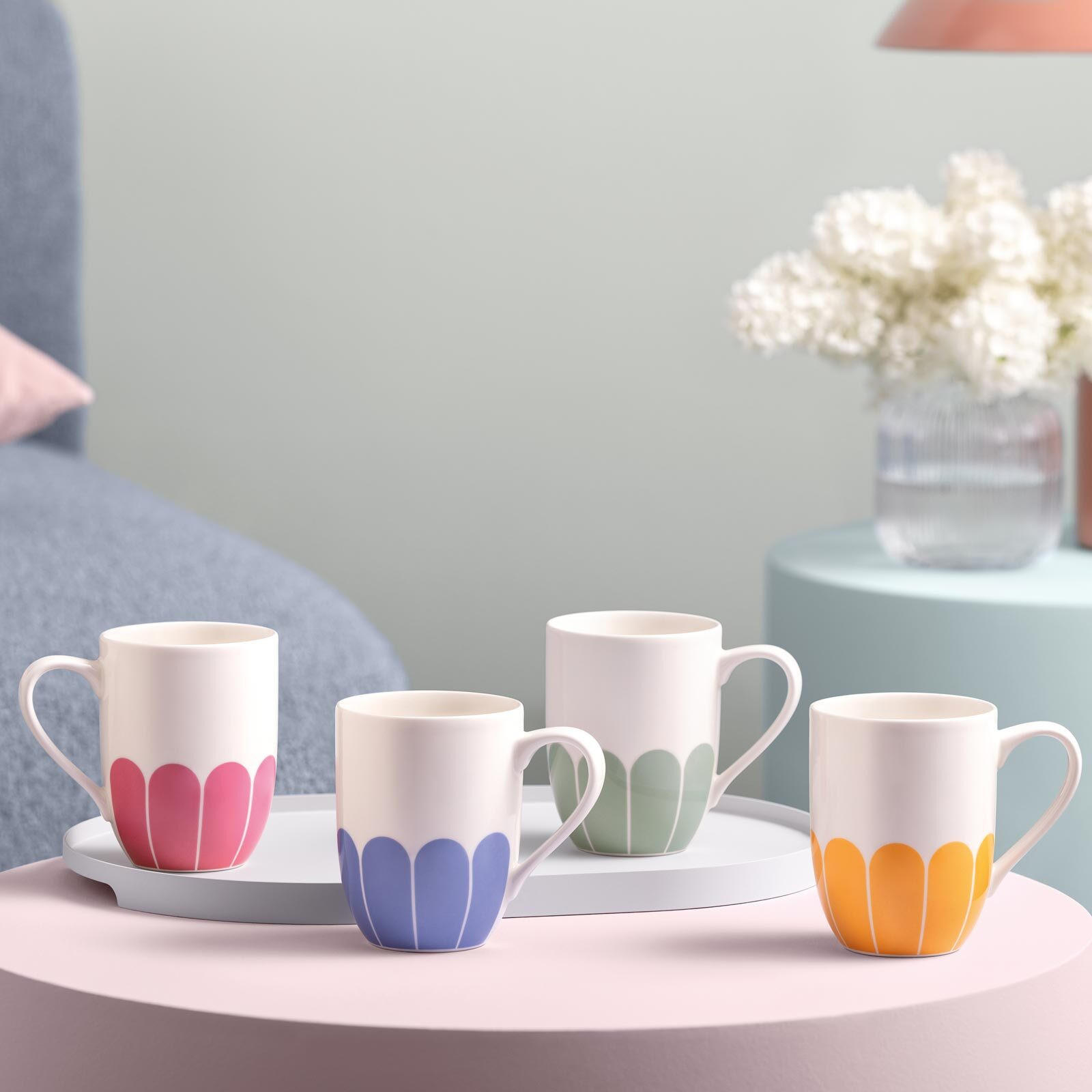HENKELBECHER-SET Fleu Couleur bunt 290 ml 4er Set - Multicolor, Keramik (0.29L) - Villeroy & Boch