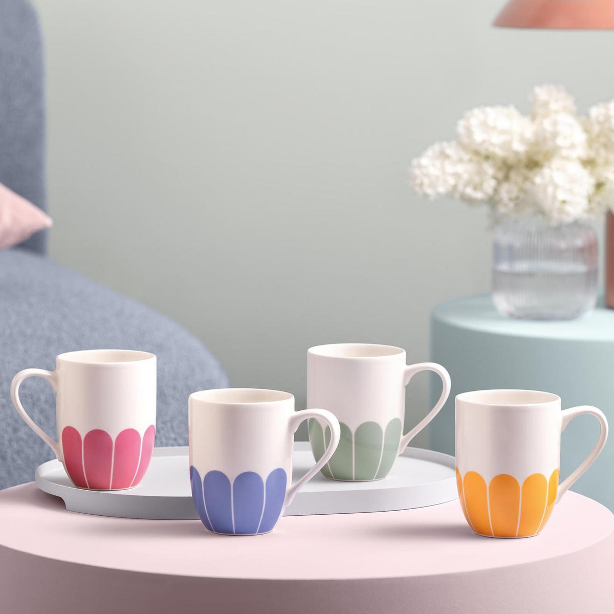 HENKELBECHER-SET Fleu Couleur bunt 290 ml 4er Set - Multicolor, Keramik (0.29L) - Villeroy & Boch