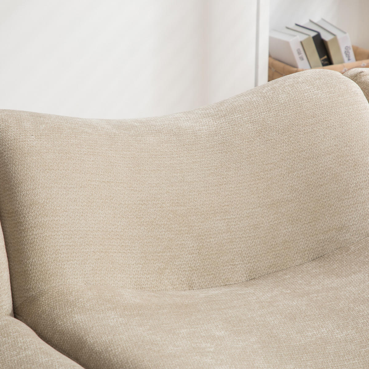ECKSOFA Chenille Light Khaki ohne Montage - Hellbraun, Textil (284.5/181cm) - WISHDOR