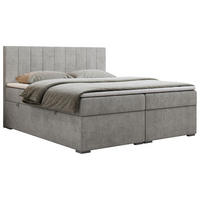 BOXBETT LOPE 200/200 - Hellgrau Strukture - H4 - Hellgrau, Holz/Textil (200/200cm)