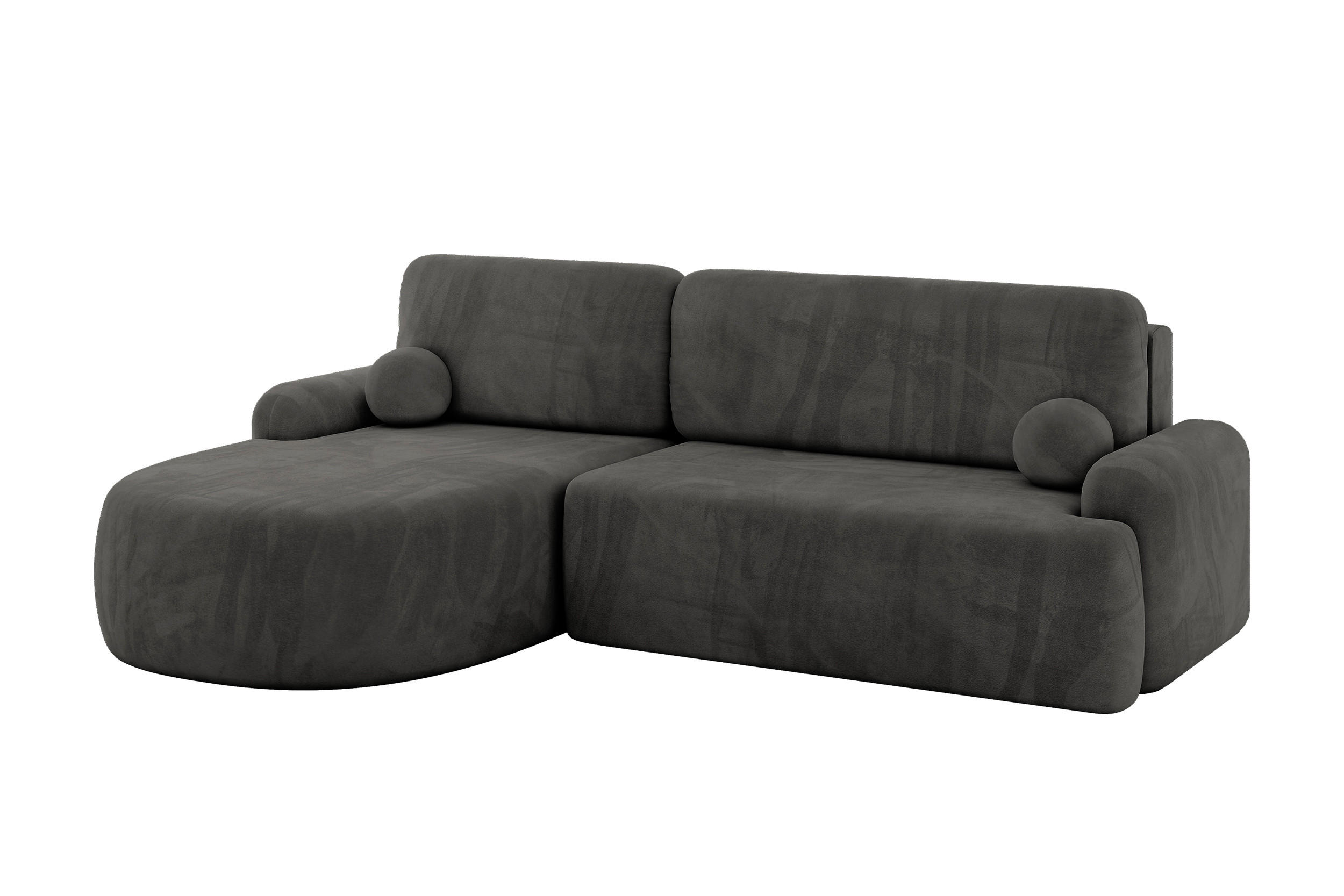 Altdecor Ecksofa Dunkelgrau 264x172 cm