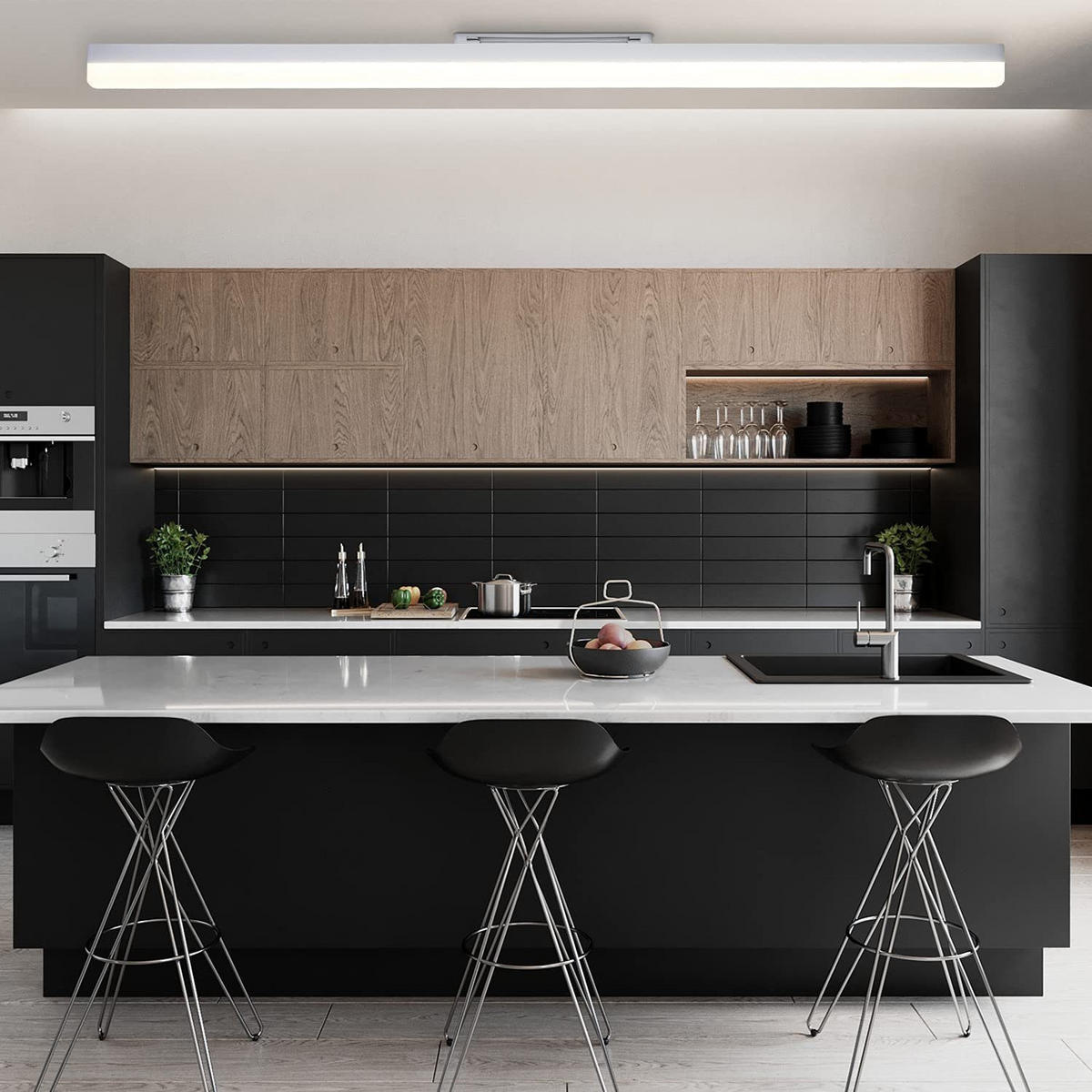 LED-DECKENLEUCHTE Ahri 90/4.5/5cm - Weiß, Metall (90/4.5/5cm) - ZMH